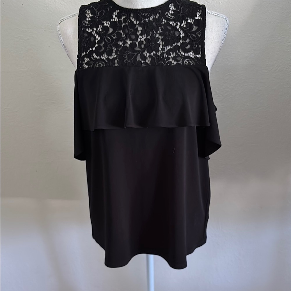 Express Cold-Shoulder Lace Blouse
